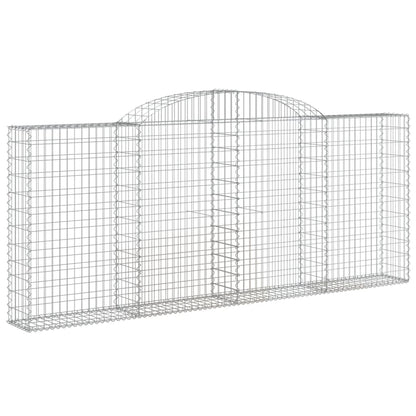 Gabionkurver buede 4 stk 300x30x120/140 cm galvanisert jern