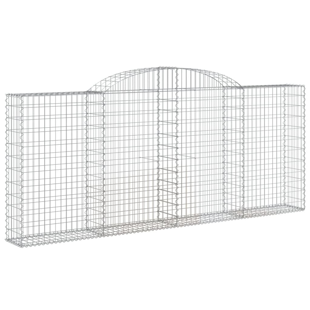 Gabionkurver buede 9 stk 300x30x120/140 cm galvanisert jern