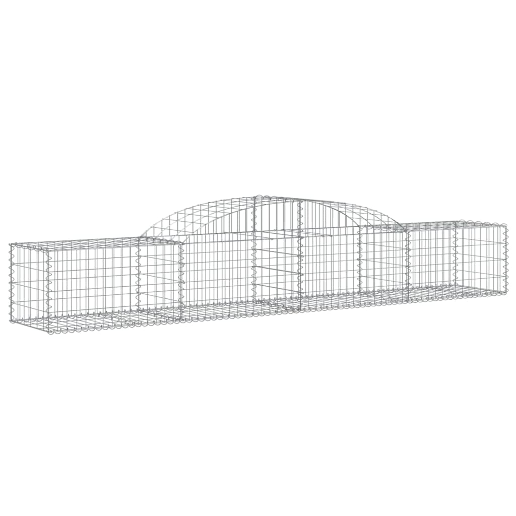 Gabionkurver buede 5 stk 300x50x40/60 cm galvanisert jern