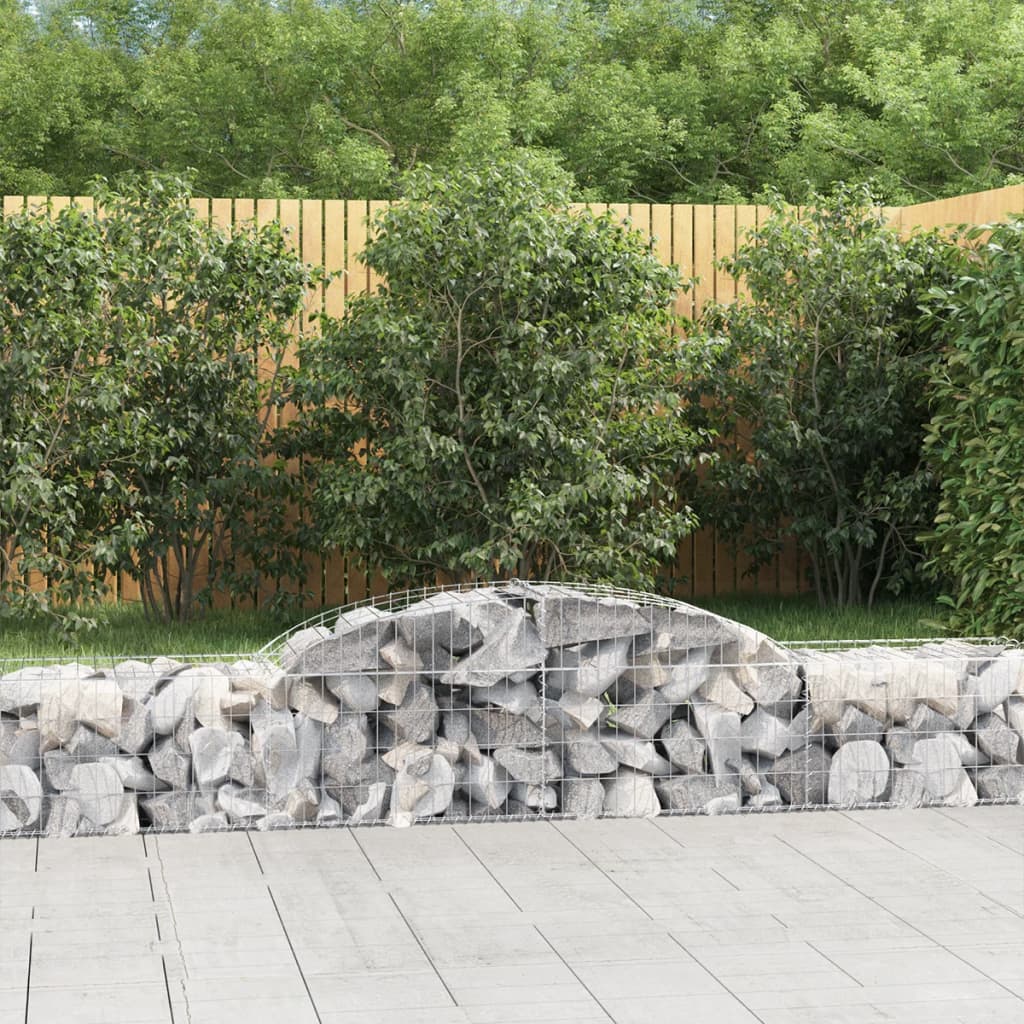 Gabionkurver buede 5 stk 300x50x40/60 cm galvanisert jern