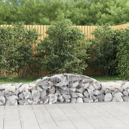 Gabionkurver buede 5 stk 300x50x40/60 cm galvanisert jern