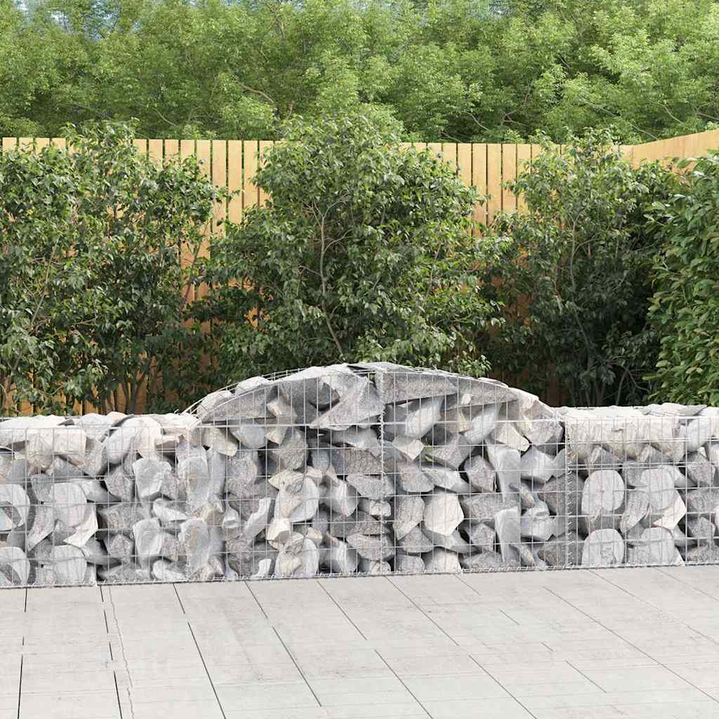 Gabionkurver buede 11 stk 300x50x60/80 cm galvanisert jern