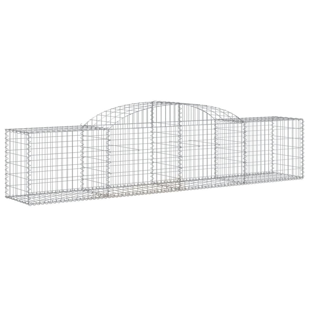 Gabionkurver buede 15 stk 300x50x60/80 cm galvanisert jern