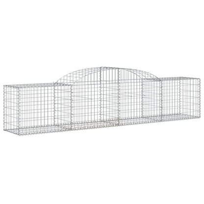 Gabionkurver buede 15 stk 300x50x60/80 cm galvanisert jern