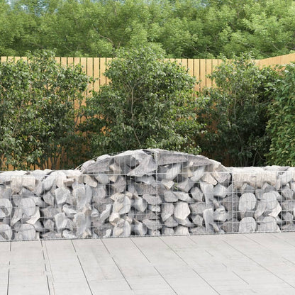 Gabionkurver buede 15 stk 300x50x60/80 cm galvanisert jern