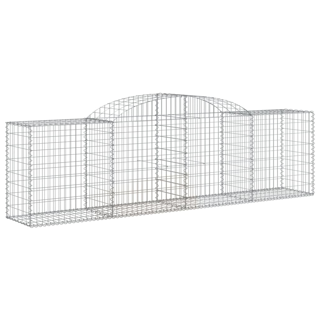 Gabionkurver buede 6 stk 300x50x80/100 cm galvanisert jern