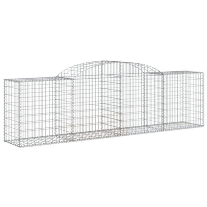Gabionkurver buede 6 stk 300x50x80/100 cm galvanisert jern