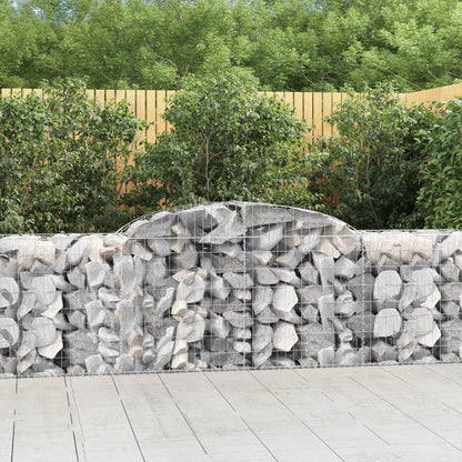 Gabionkurver buede 6 stk 300x50x80/100 cm galvanisert jern