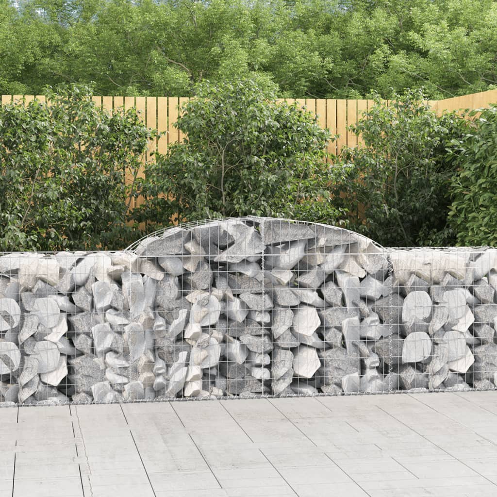 Gabionkurver buede 20 stk 300x50x80/100 cm galvanisert jern