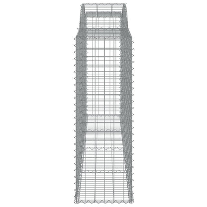 Gabionkurver buede 17 stk 300x50x140/160 cm galvanisert jern