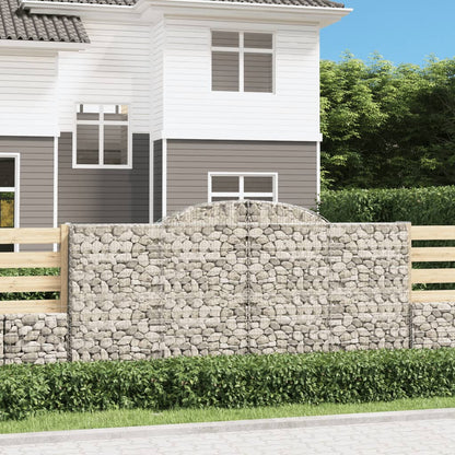 Gabionkurver buede 17 stk 300x50x140/160 cm galvanisert jern