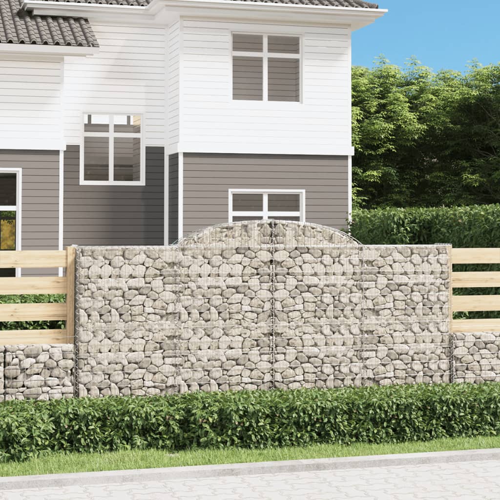 Gabionkurver buede 25 stk 300x50x140/160 cm galvanisert jern