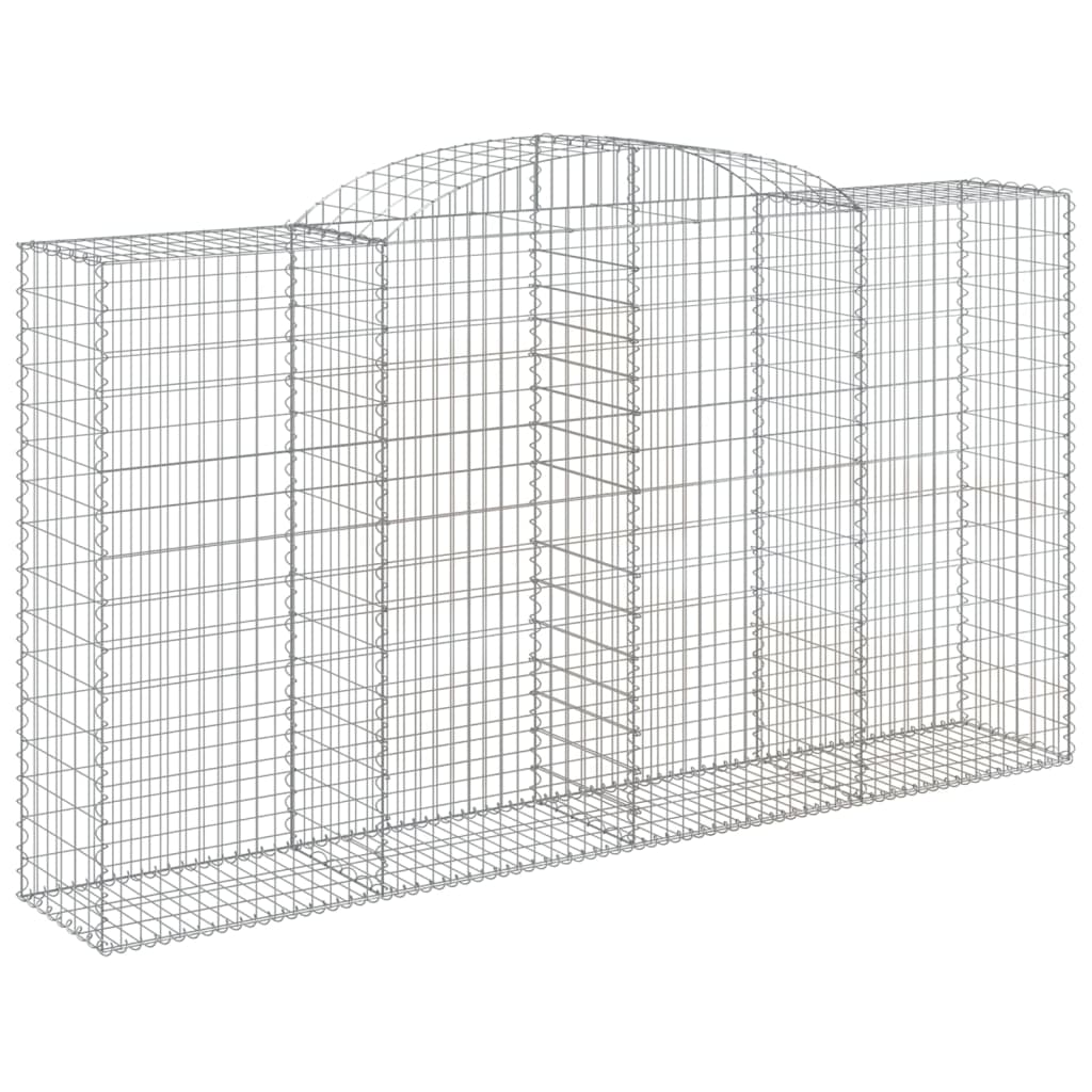 Gabionkurver buede 4 stk 300x50x160/180 cm galvanisert jern
