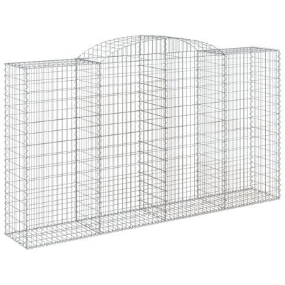 Gabionkurver buede 4 stk 300x50x160/180 cm galvanisert jern