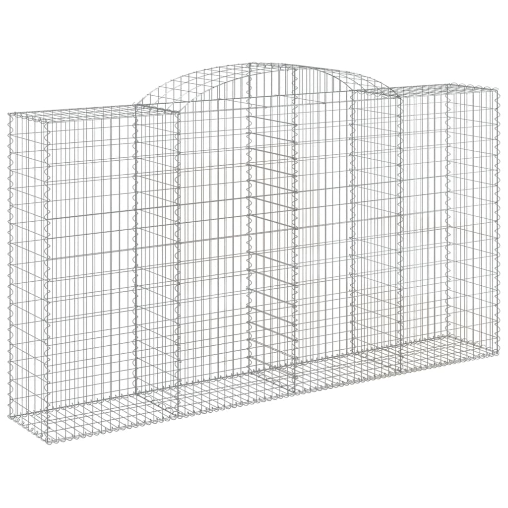 Gabionkurver buede 12 stk 300x50x160/180 cm galvanisert jern