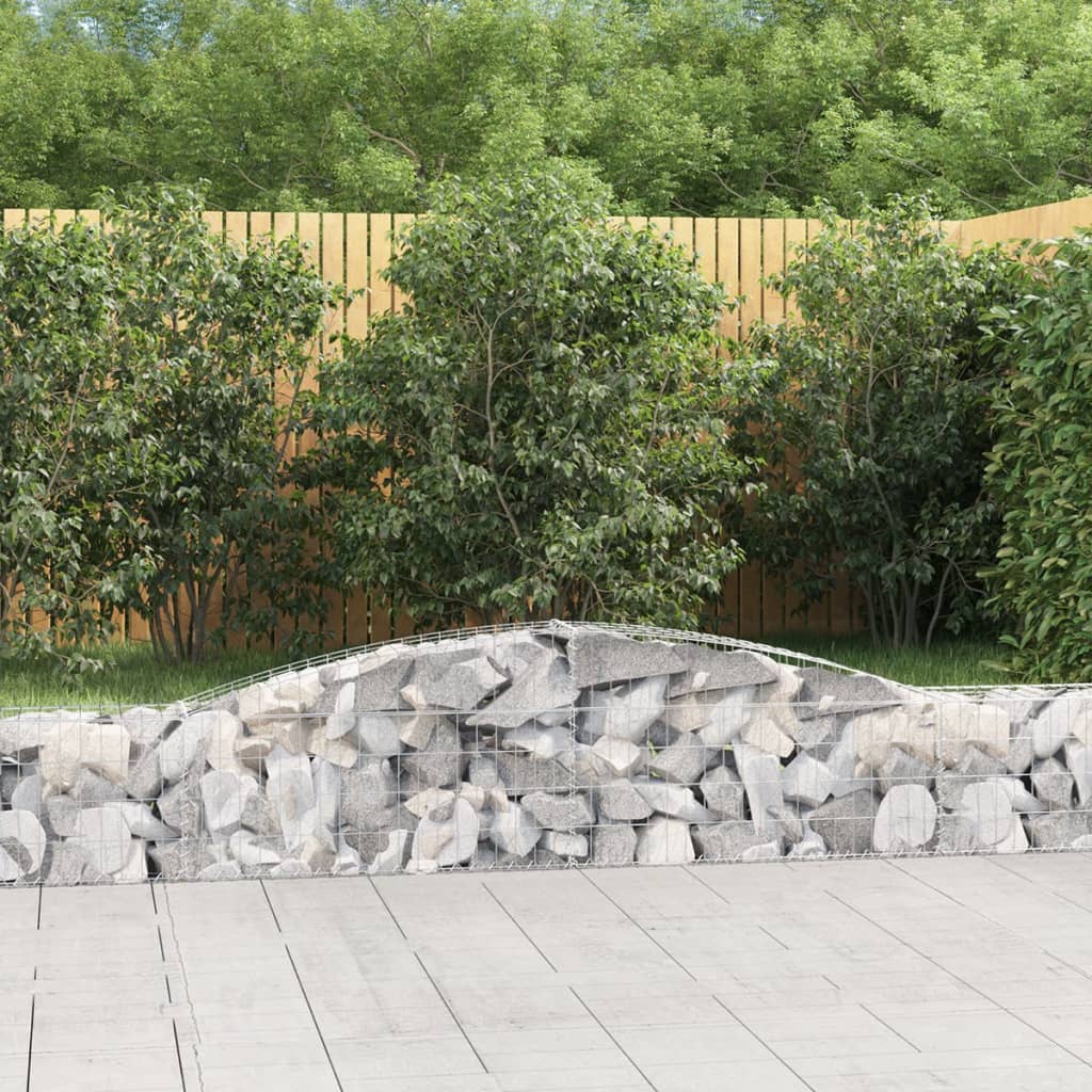 Gabionkurver buede 5 stk 400x30x40/60 cm galvanisert jern