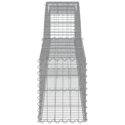 Gabionkurver buede 7 stk 400x30x40/60 cm galvanisert jern