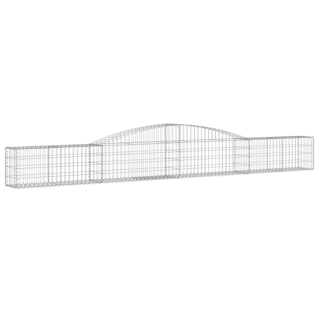 Gabionkurver buede 10 stk 400x30x40/60 cm galvanisert jern