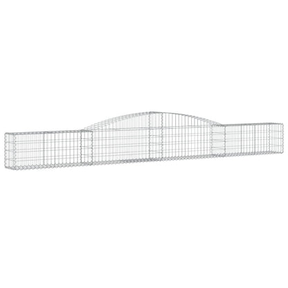 Gabionkurver buede 10 stk 400x30x40/60 cm galvanisert jern