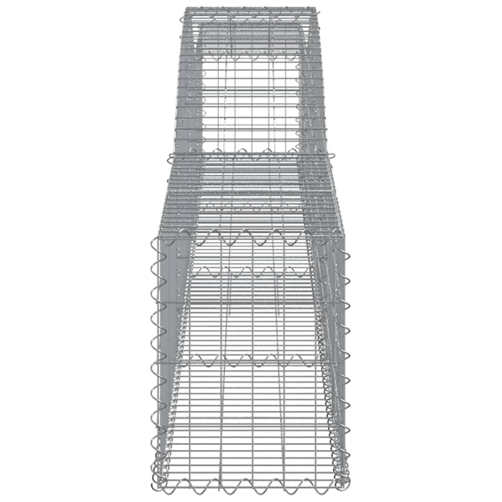 Gabionkurver buede 10 stk 400x30x40/60 cm galvanisert jern