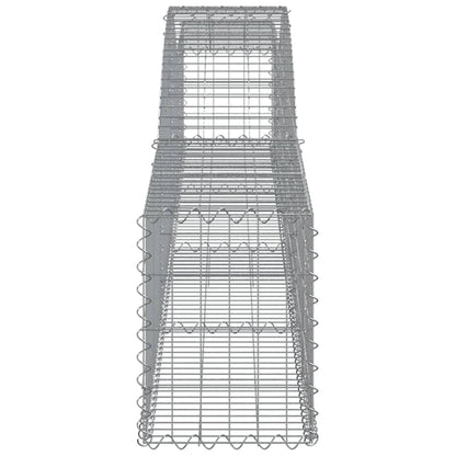 Gabionkurver buede 10 stk 400x30x40/60 cm galvanisert jern