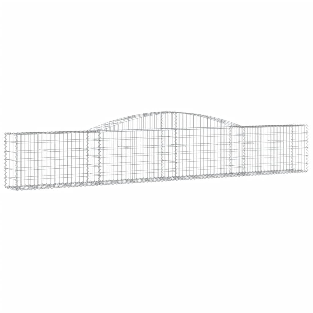 Gabionkurver buede 3 stk 400x30x60/80 cm galvanisert jern