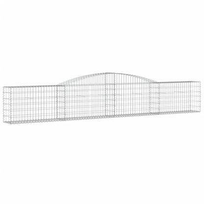 Gabionkurver buede 3 stk 400x30x60/80 cm galvanisert jern