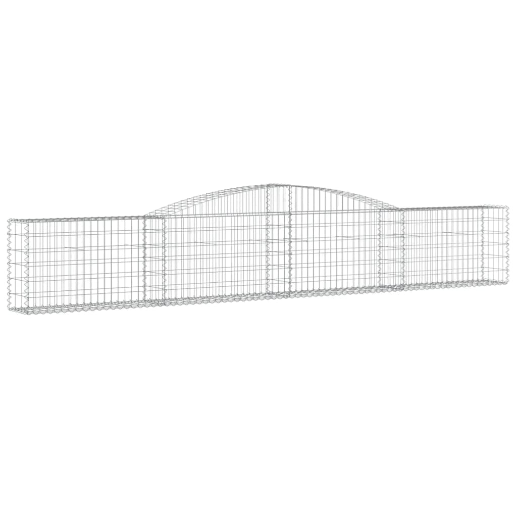 Gabionkurver buede 6 stk 400x30x60/80 cm galvanisert jern