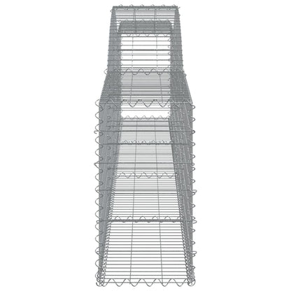 Gabionkurver buede 6 stk 400x30x60/80 cm galvanisert jern