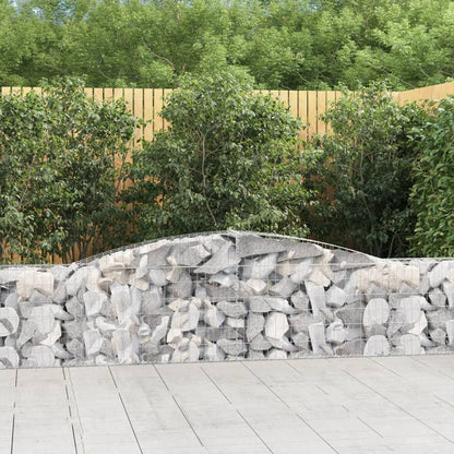 Gabionkurver buede 6 stk 400x30x60/80 cm galvanisert jern