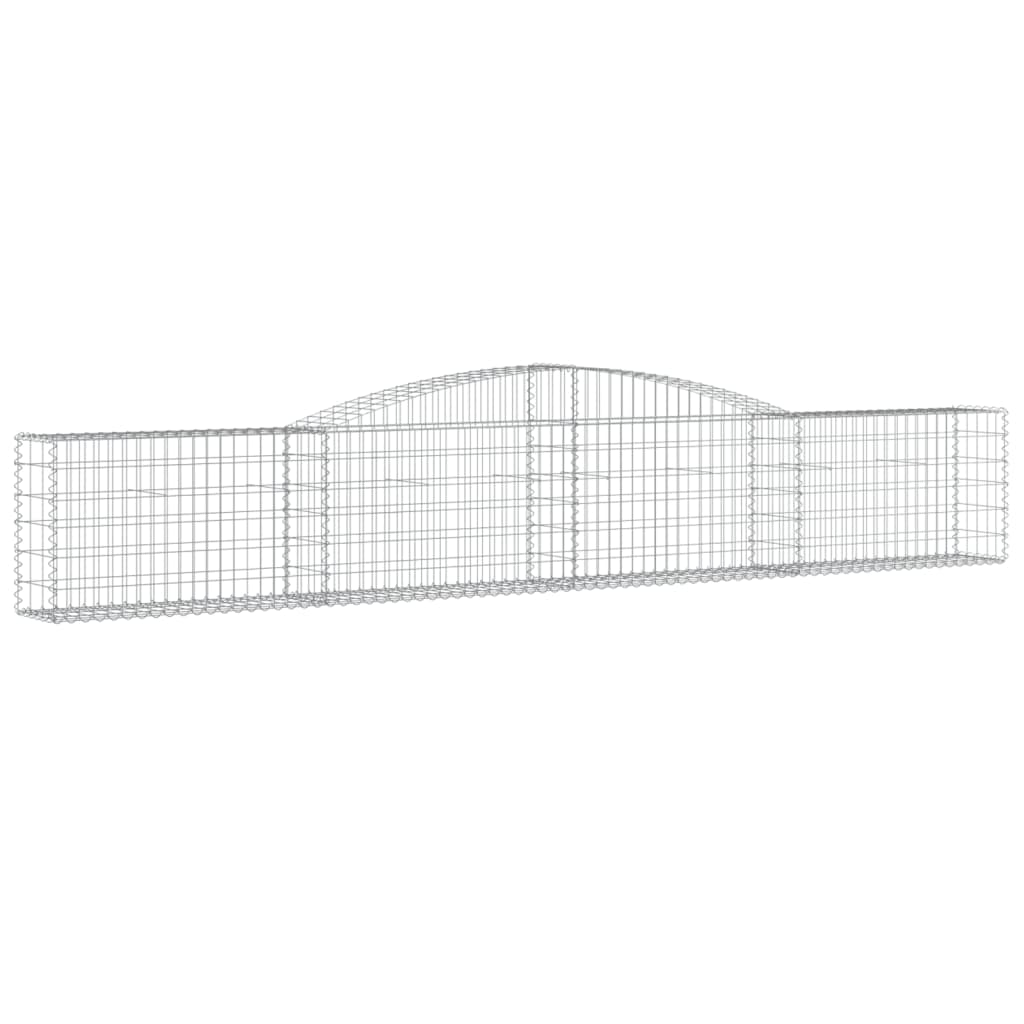 Gabionkurver buede 8 stk 400x30x60/80 cm galvanisert jern