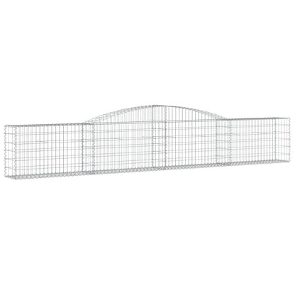 Gabionkurver buede 8 stk 400x30x60/80 cm galvanisert jern