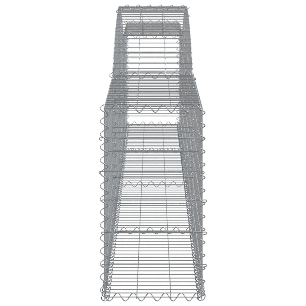 Gabionkurver buede 8 stk 400x30x60/80 cm galvanisert jern