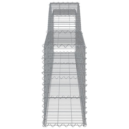 Gabionkurver buede 8 stk 400x30x60/80 cm galvanisert jern