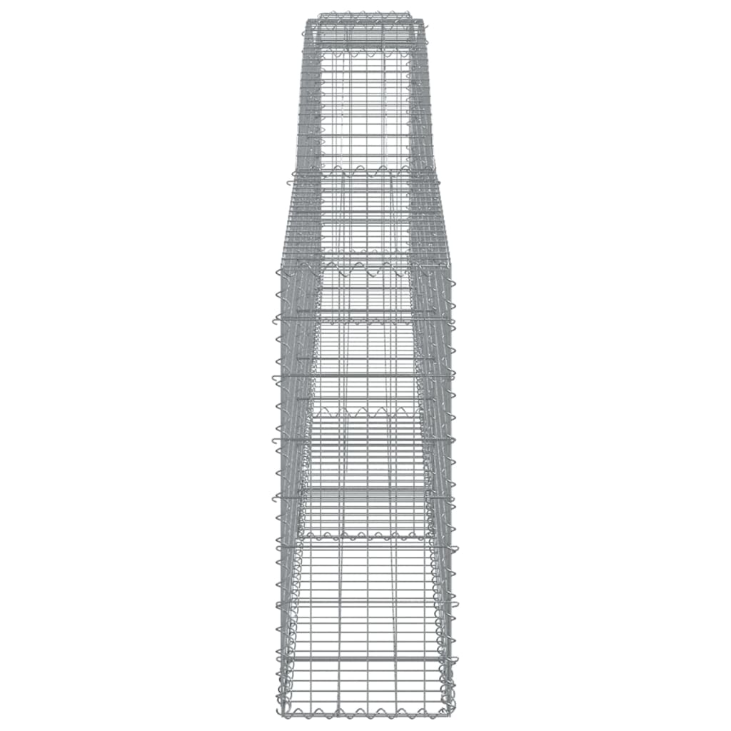 Gabionkurver buede 9 stk 400x30x80/100 cm galvanisert jern