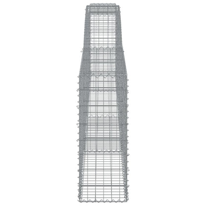 Gabionkurver buede 9 stk 400x30x80/100 cm galvanisert jern