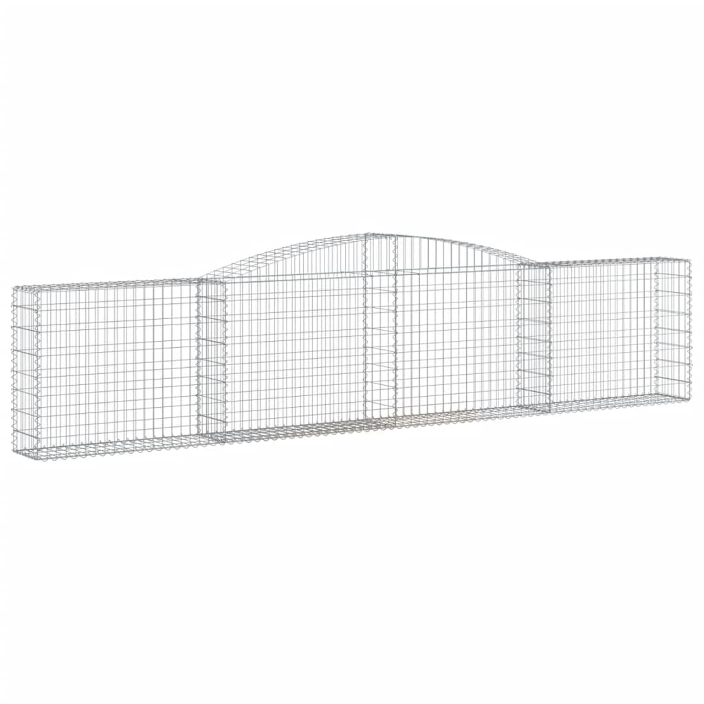 Gabionkurver buede 10 stk 400x30x80/100 cm galvanisert jern