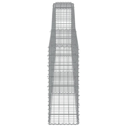 Gabionkurver buede 10 stk 400x30x80/100 cm galvanisert jern