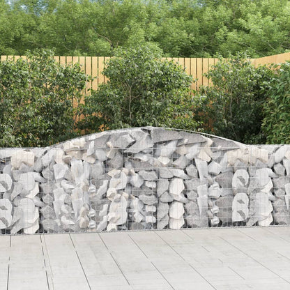 Gabionkurver buede 10 stk 400x30x80/100 cm galvanisert jern