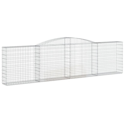 Gabionkurver buede 3 stk 400x30x100/120 cm galvanisert jern