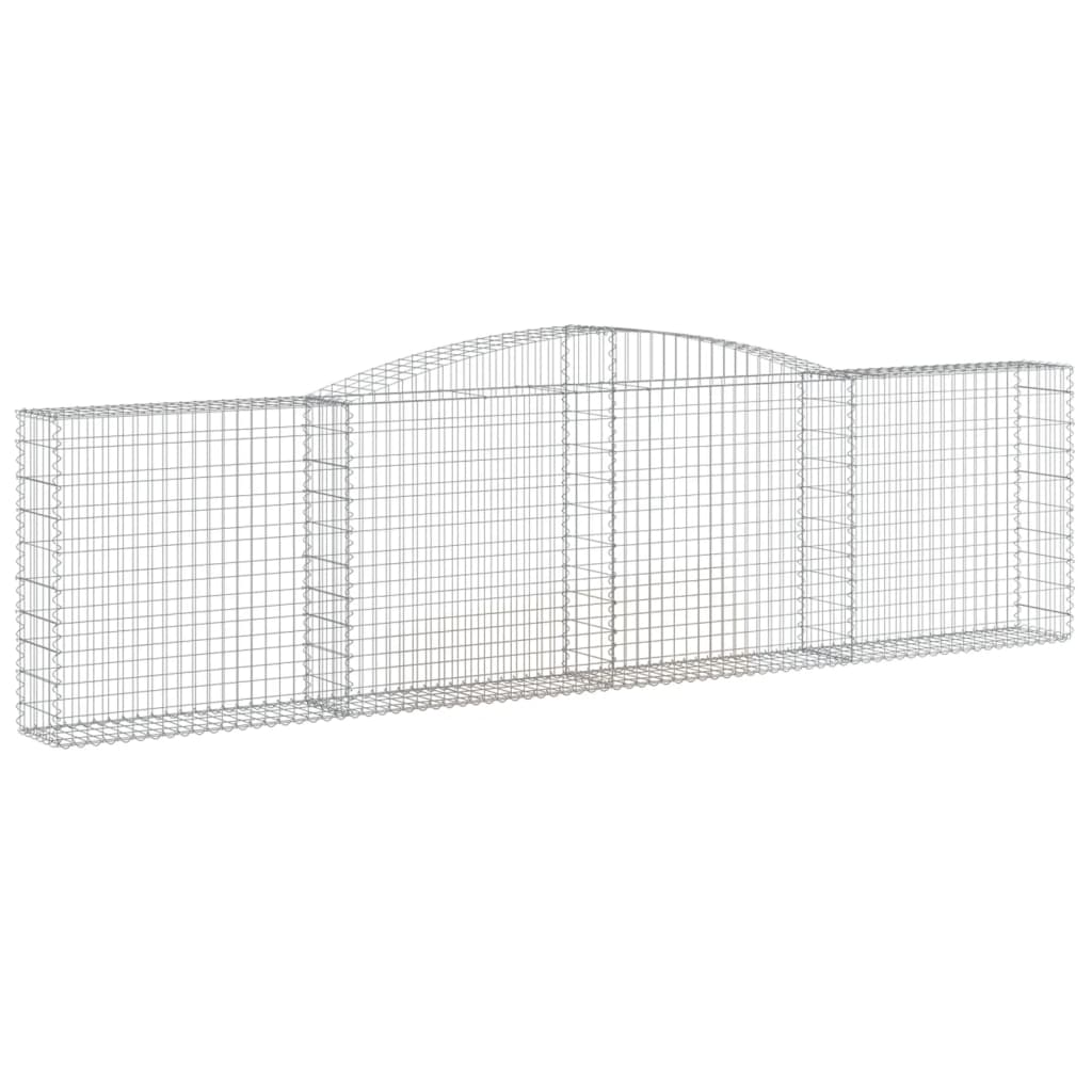Gabionkurver buede 4 stk 400x30x100/120 cm galvanisert jern