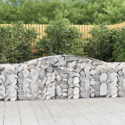 Gabionkurver buede 4 stk 400x30x100/120 cm galvanisert jern