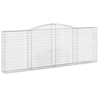 Gabionkurver buede 6 stk 400x30x140/160 cm galvanisert jern