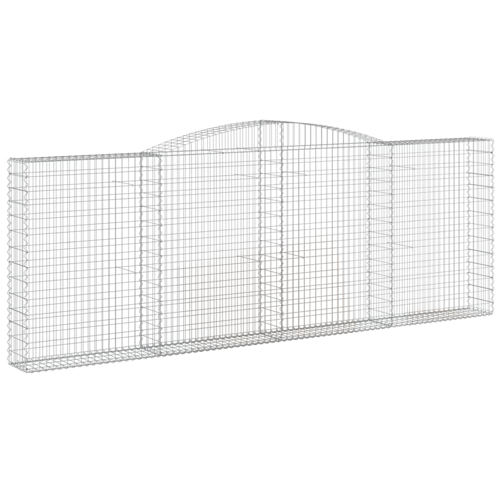 Gabionkurver buede 8 stk 400x30x140/160 cm galvanisert jern