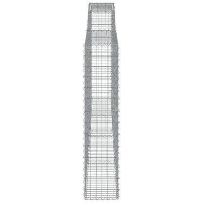 Gabionkurver buede 8 stk 400x30x140/160 cm galvanisert jern
