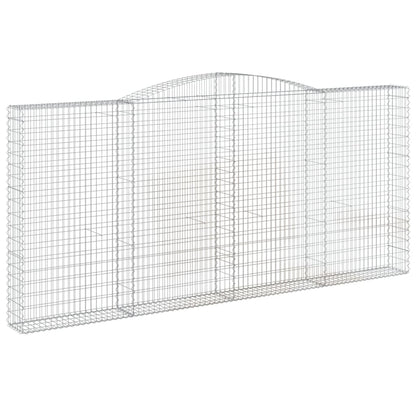 Gabionkurver buede 8 stk 400x30x180/200 cm galvanisert jern