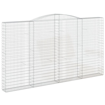 Gabionkurver buede 8 stk 400x30x220/240 cm galvanisert jern