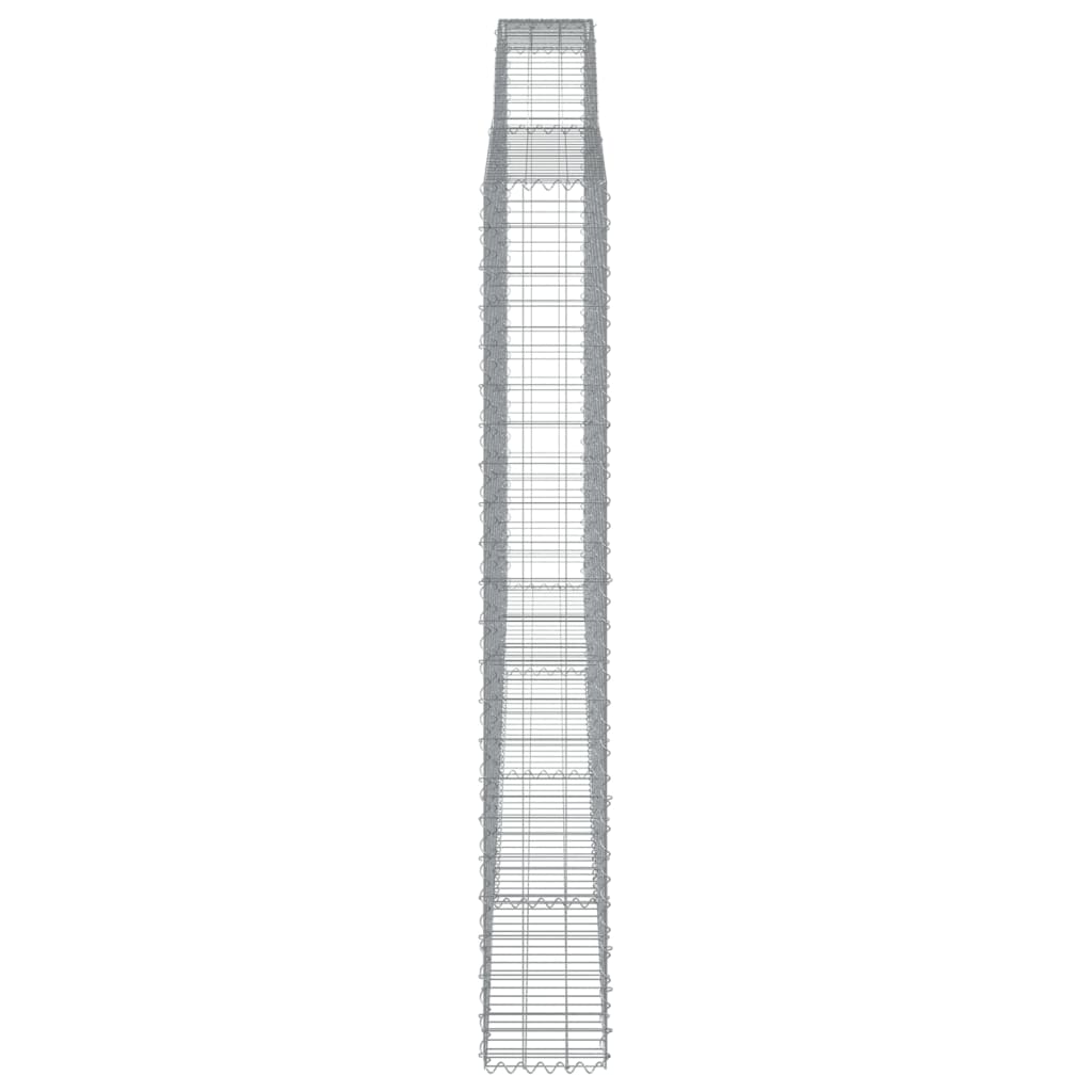 Gabionkurver buede 8 stk 400x30x220/240 cm galvanisert jern