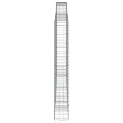 Gabionkurver buede 8 stk 400x30x220/240 cm galvanisert jern