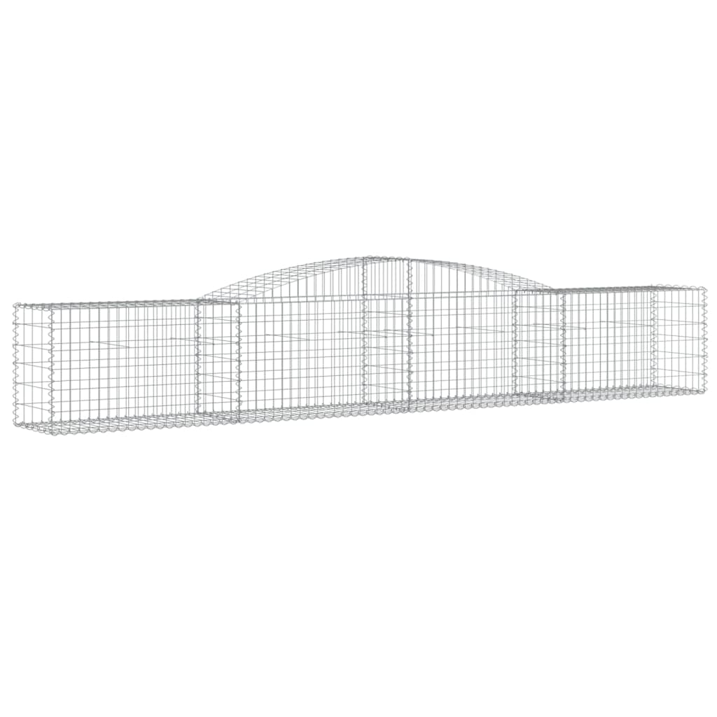 Gabionkurver buede 6 stk 400x50x60/80 cm galvanisert jern